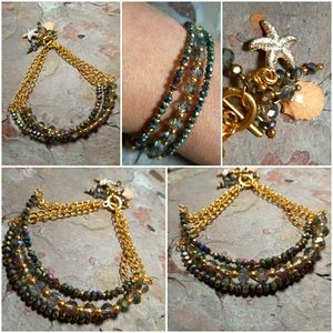 Shimmery memory wire bracelet